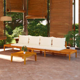 Garden Benches with Dark Grey Cushions 2 pcs Acacia Wood